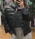GEACA NEAGRA REVERSIBILA CU CUSATURI - eLiaShop.ro Magazin de haine online